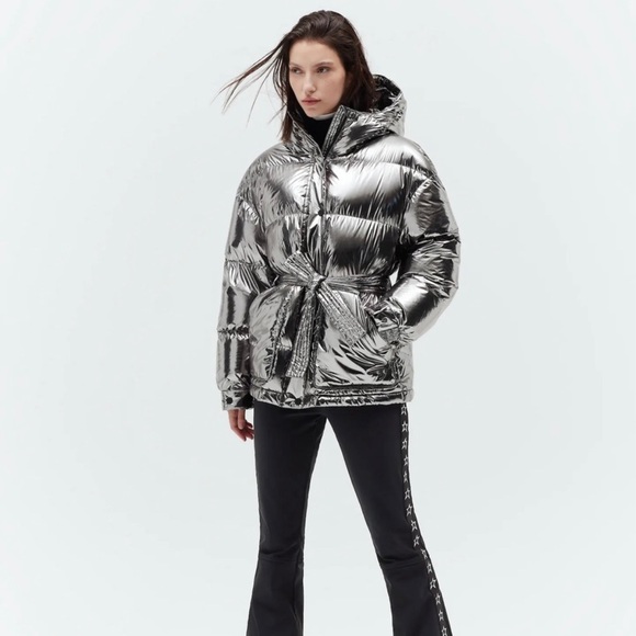 Perfect Moment Metallic Oversized Down Parka - silver foil - small - Picture 3 of 11